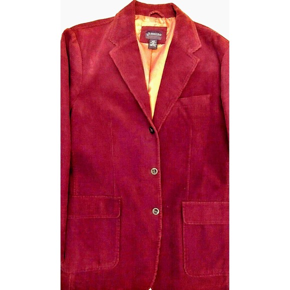 St. John's Bay Jackets & Blazers - ST Johns Bay Men's Size L Brown Blazer Button Pocket Corduroy Sports Jacket